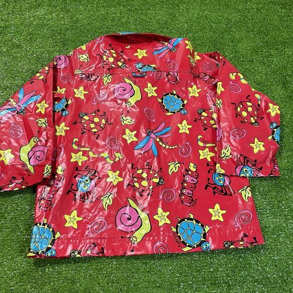 Vintage Rain Coat 5T Youth Rain Slick Shed Rain‎ Ladybug Critter Jacket EUC - Picture 6 of 7